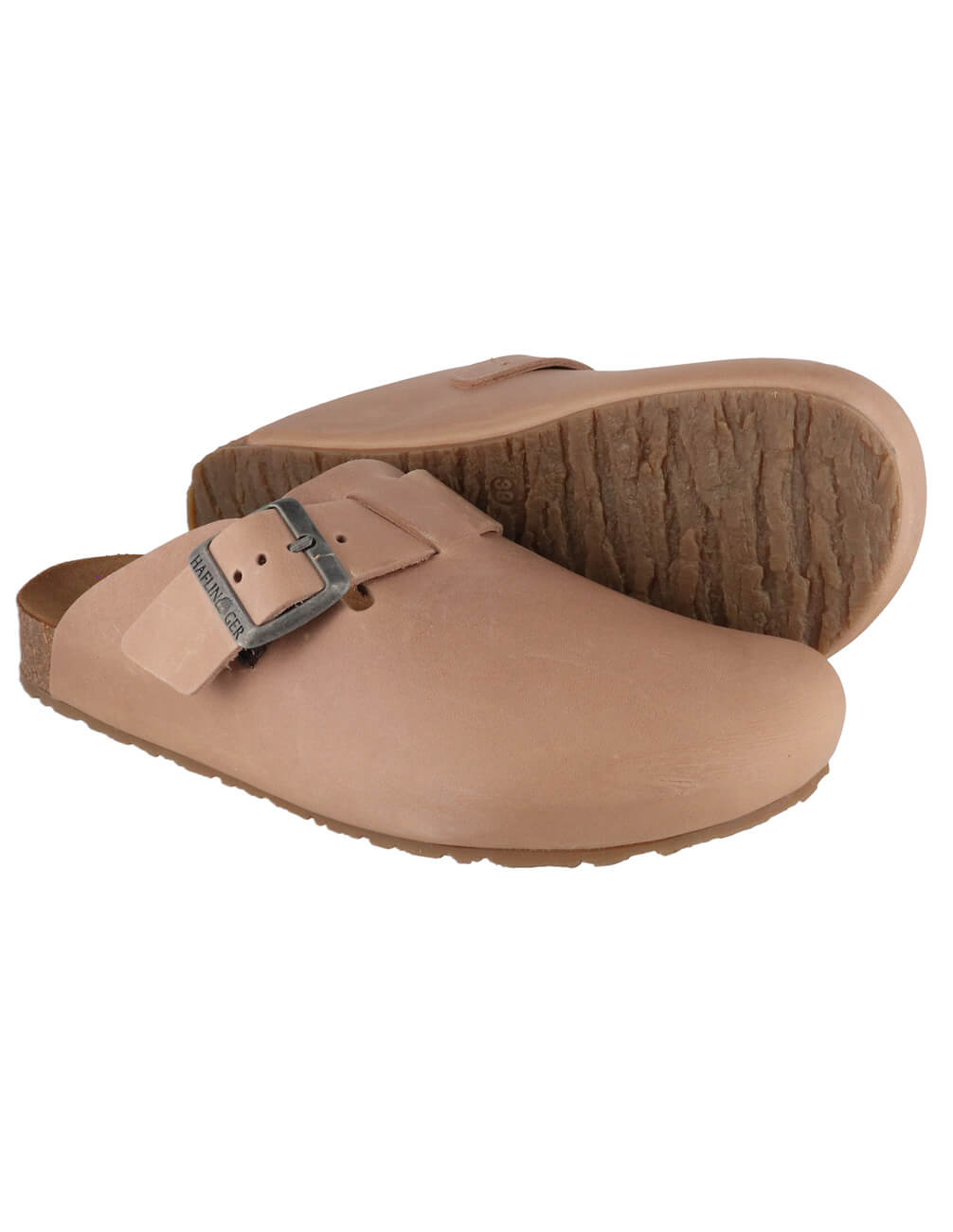 Haflinger Damen Herren Leder Clogs Porto Taupe