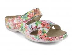 Berkemann Damen Leder Pantoletten BERKOFLEX Felia, multicolor 