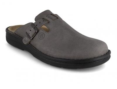 Berkemann BERKOFLEX Leder Clog f r Herren Max mausgrau