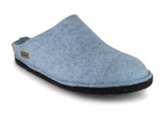 HAFLINGER Flair Soft Damen Filz Pantoffeln, eisblau 