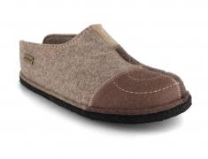 HAFLINGER Pantoffeln Flair Puzzle, torf