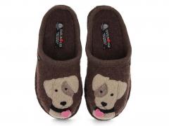 HAFLINGER Pantoffeln Flair Rudi, braunmeliert