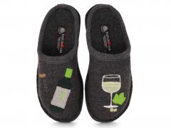 HAFLINGER Women Slippers 'Flair Wine Time', anthracite 