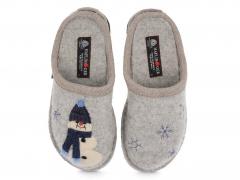 HAFLINGER Unisex Slippers with motiv 'Flair Olaf', stone cream 