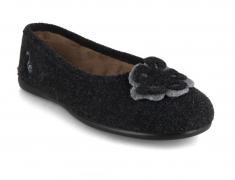 Thies Ecopicos Ballerina, Damen Hauschuhe, negro-militar