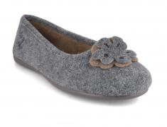 Thies Ecopicos Ballerina, Damen Hausschuhe, gris-militar 