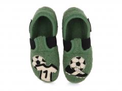 HAFLINGER Kinderslipper Everest Team mit Fu�ballmotiv, farn