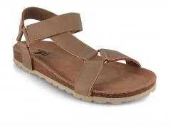 Thies vegane Trekking-Sandalen mit Soft-Kork-Fu�bett, elefant grey 
