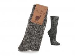 WoolFit� Alpaka Wollsocken aus 100% nat�rlicher Wolle extra warm, schwarz-weiss