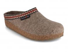 HAFLINGER Grizzly Lucky Filz Hausschuhe, torf
