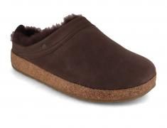 HAFLINGER Lammfell Hausschuhe Snowbird, kaffee 