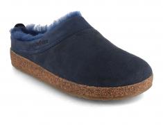 HAFLINGER Lammfell Hausschuhe Snowbird, mittelblau