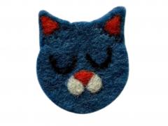 Filzsticker Blaue Katze - Einzigartige Filzdeko