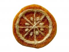 Filzsticker Orange handgefilzt | im Set