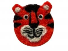 Filzsticker Tiger einzeln handgefilzt, orange