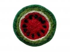 Filzsticker Wassermelone einzeln handgefilzt, gr�n