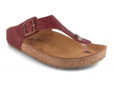 HAFLINGER Bio Memphis Damen Sandalen, bordeaux plaited