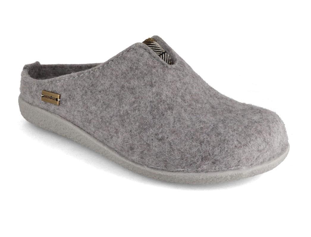 HAFLINGER | Wool Clog Blizzard Visby, Stone Gray | Express Shipping