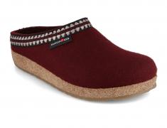 HAFLINGER Damen Hausschuhe Grizzly Lucky in Bordeaux