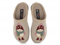 HAFLINGER Damen Pantoffeln Flair Birdie, beige