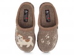 HAFLINGER Damen Pantoffeln Flair Fido, beigemeliert