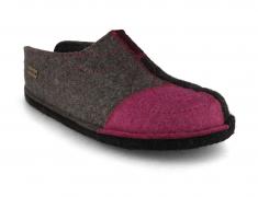 HAFLINGER Damen Pantoffeln Flair Puzzle, anthrazit