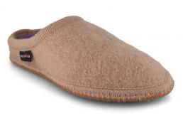 HAFLINGER Damen Pantoffeln Striped, mandel