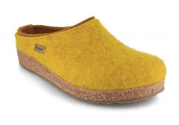 HAFLINGER Filz Hausschuhe Grizzly Kris, curry