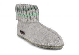 HAFLINGER Kinder H�ttenschuhe Paul, steingraumeliert