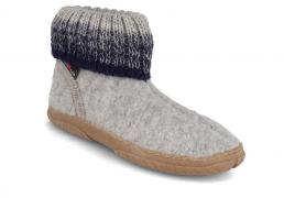HAFLINGER Kinder H�ttenschuhe Yuki, steingraumeliert
