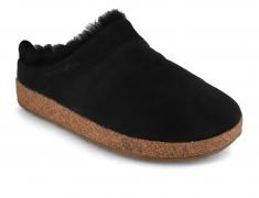 HAFLINGER Lammfell Hausschuhe Snowbird, schwarz
