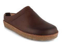 HAFLINGER Damen Herren Leder Clog Travel Classic, braun