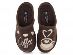 HAFLINGER Pantoffeln Flair Coffee Time, braunmeliert