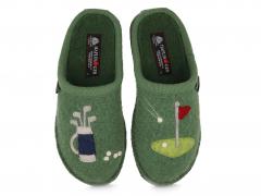HAFLINGER Pantoffeln Flair Golf, farn