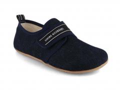 Living Kitzb�hel Baumwoll Slipper Kids Klettmodell,blau