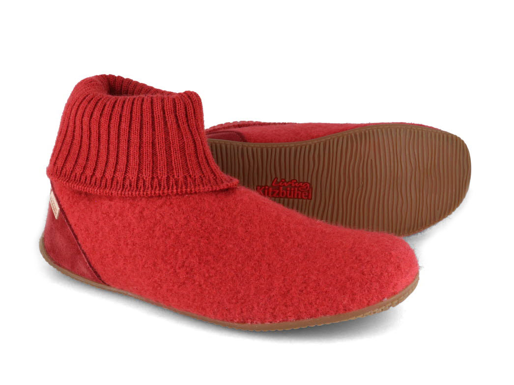 Living Kitzbühel Hüttenschuh Uni 4230 – Pantofole Alte In Lana Vergine, Fatte In UE - 2