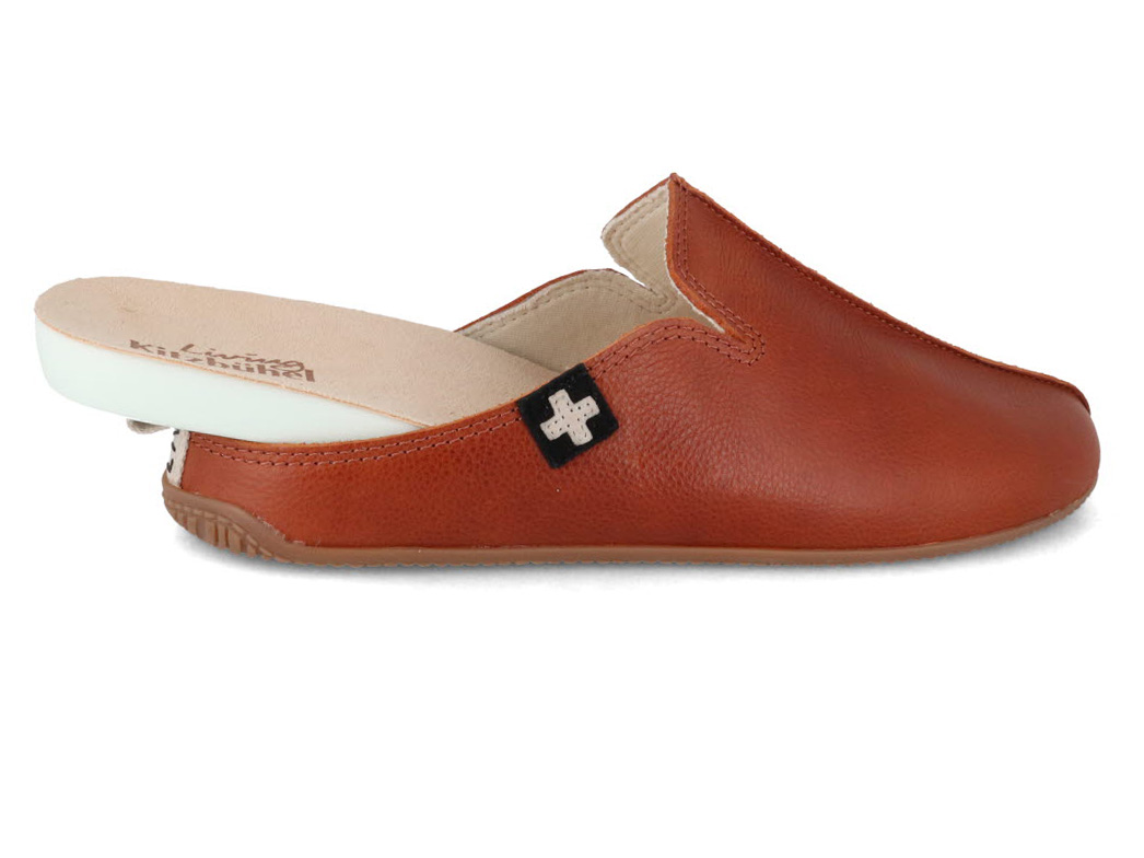 APREGGIO Hausschuhe Herren Aus Leder - Naturleder, Größen 40-46, Feste Sohle