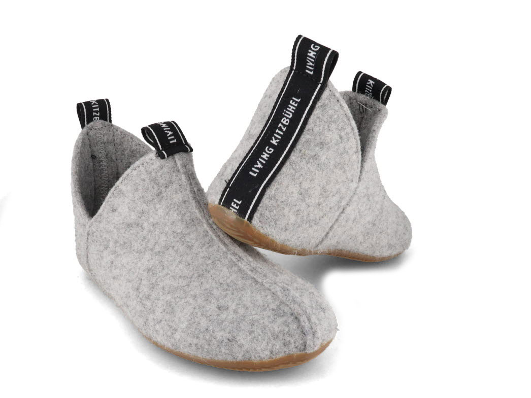  Living Kitzbühel Kinder Filz Hausschuhe, nebel 