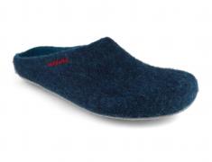 Magicfelt Unisex Filzpantoffel mit Ledersohle, petrol