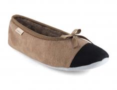 SHEPHERD Damen Lammfell Ballerina Saga, black stone