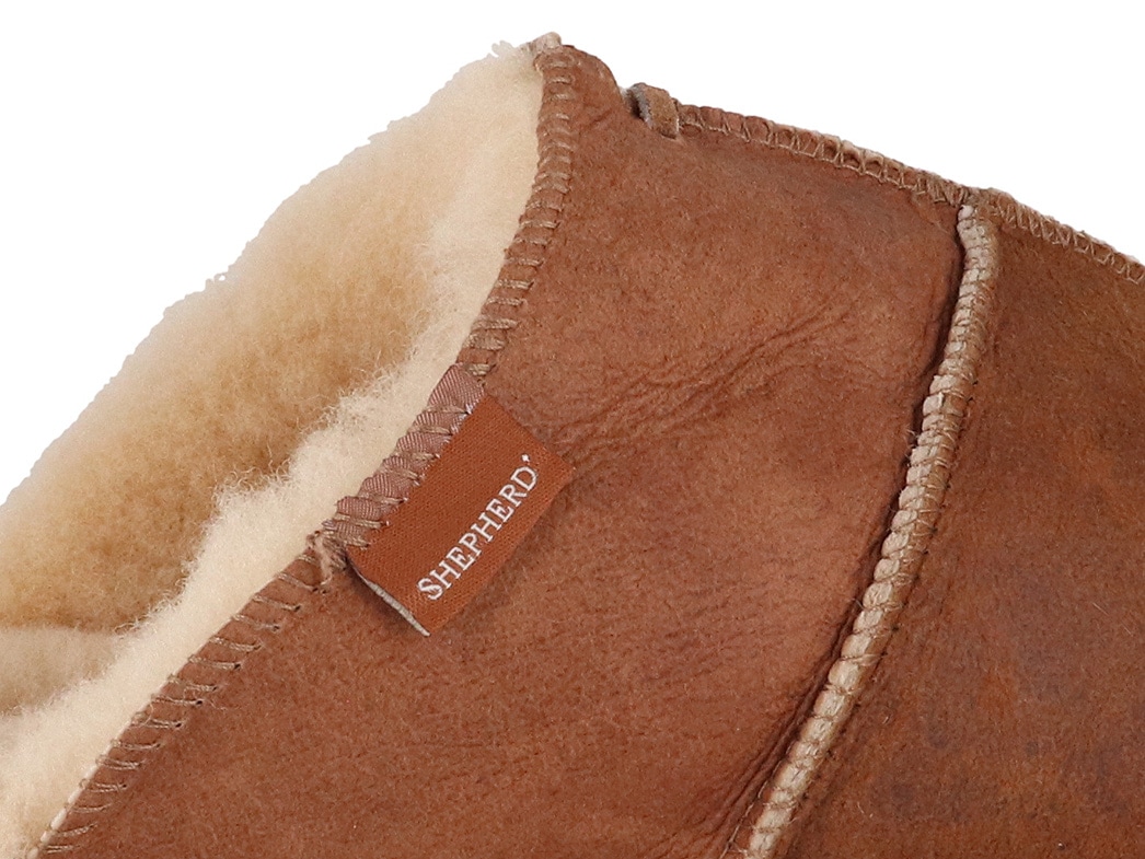 Shepherd Anton Hausschuhe Antik Cognac 45