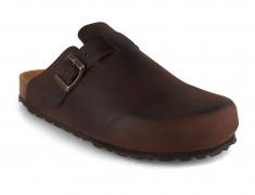 Tuffeln Lederclogs �Helgoland�, testa di moro