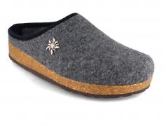 Tuffeln �Edelwei߻ Damen Filzpantoffeln, grau