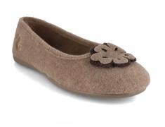 Thies Damen Hausschuhe Ecopicos Ballerina, beige