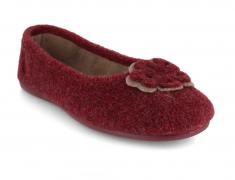 Thies Damen Hausschuhe, Ecopicos Ballerina, burdeos