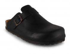 Tuffeln Damen Herren Lederclogs �Helgoland� , schwarz