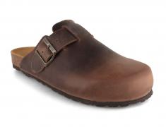 Tuffeln Lederclogs �Helgoland�, tabacco