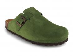 Tuffeln Nubuk Lederclogs �Helgoland�, gr�n
