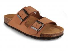 Tuffeln Damen Herren Leder Sandalen �F�hr�, tabacco