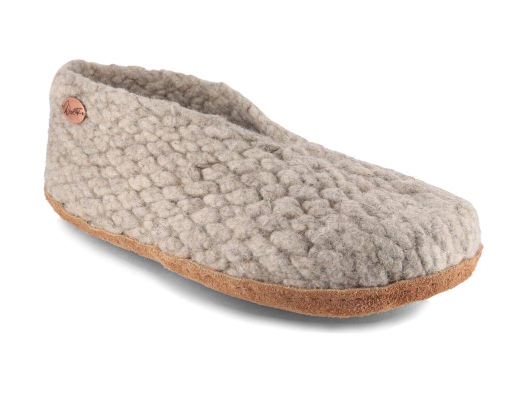 WoolFit® Woolies handgewebte Hüttenschuhe für Damen,